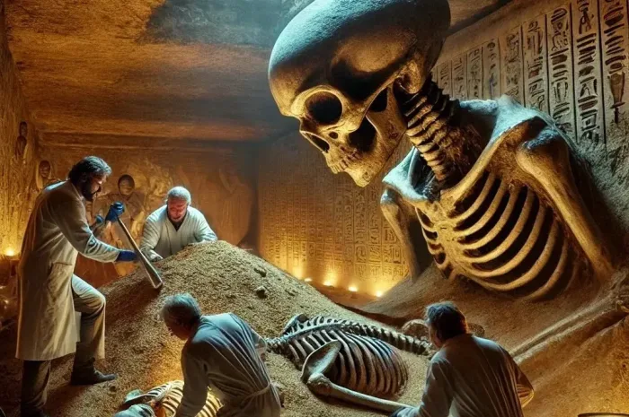 Sensational Discovery: 4,500-Year-Old Giant Skeletons Found Beneath Mya Pyramid—Could They Be Alien?