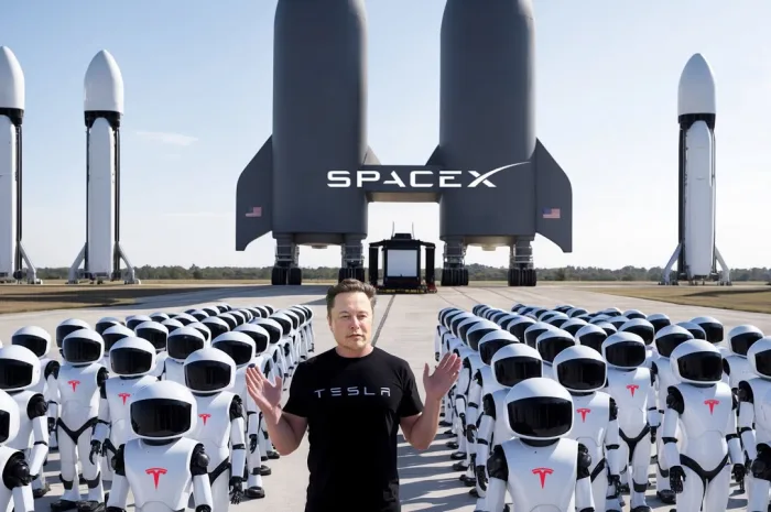 Elon Musk Dispatches 1,000 Tesla Robots to Conquer Mars